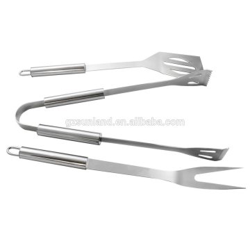 Professional-Grade Stainless-Steel 3-Piece Barbeque Tool Set