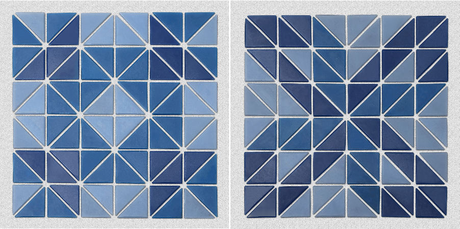 Triangular glass mosaic can be customized pattern