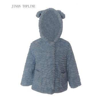 Sweats à capuche mignons en fausse fourrure pour garçon avec fermeture à glissière