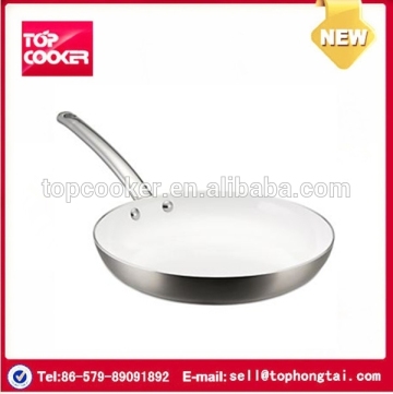 White ceramic coating fry pan