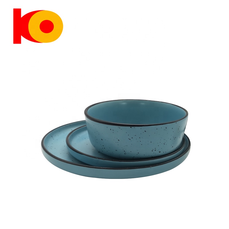 China supplier bright colored dinner sets dinnerware with ceramic bowl and dinner plates