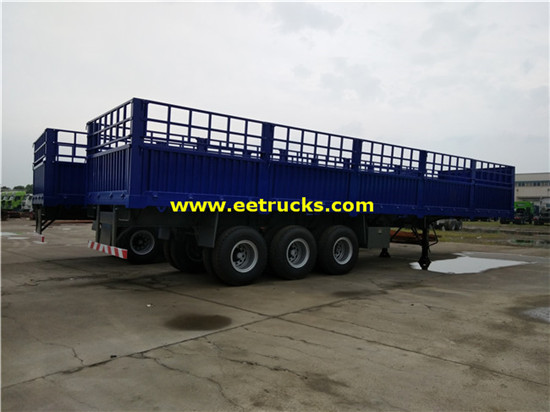 3 Axle 30ton Box Cargo نصف مقطورة