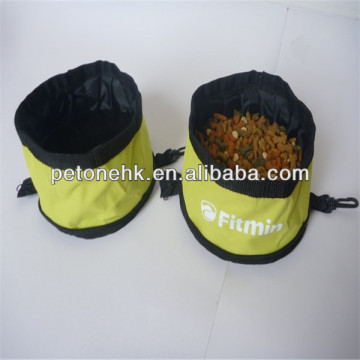 foldable dog travel food bag & bowl