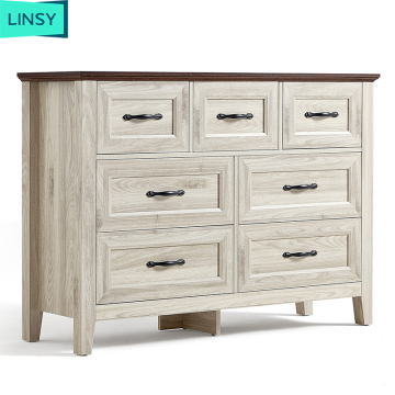 Linsy American Country Wooden Bucket Cabinet with 7 Drawers - Big Discount