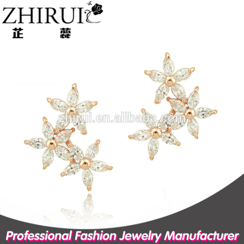 costume jewelry flower star earings for women 2015 gold earring