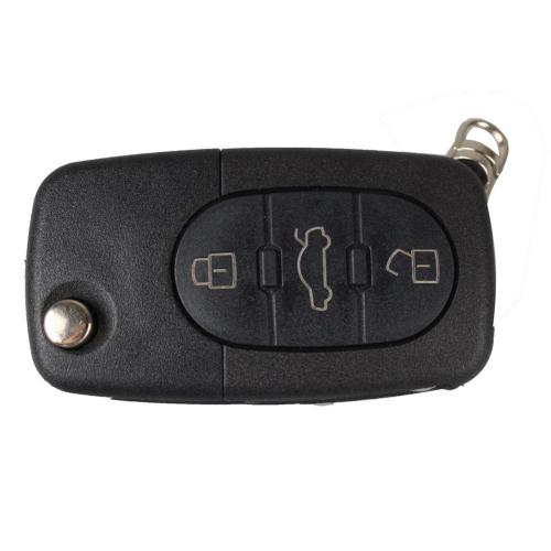 3 Button Folding Remote Key Fob Case For Audi TT A2 A3 A4 A6 A8 Key Blade HAA