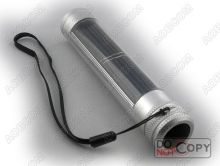 24*123mm Bright Solar Led Flashlight, 2v / 80ma Aluminum Solar Led Flashlight With Ni-mh Battery