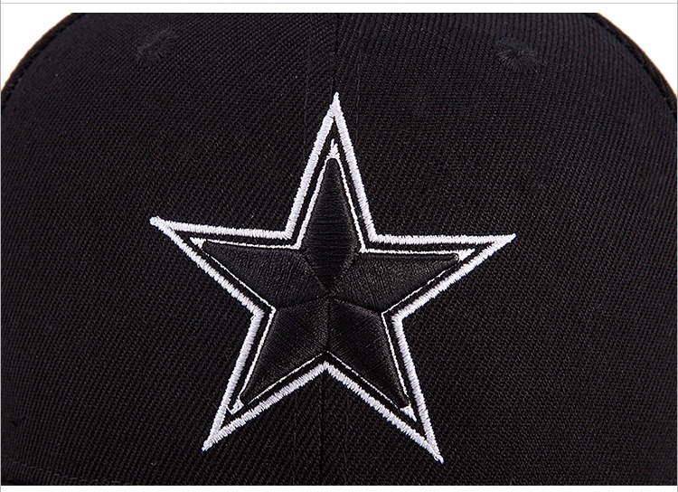 Embroidered five-pointed star baseball cap (6)