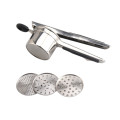 Stainless Steel Potato Ricer with 3 Interchangeable Discs