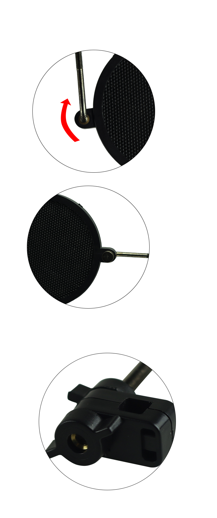 Flexible Wind Pop Filter Mask Shield for Microphone Mic with Stand Clip