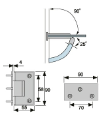 Stainless Shower Glass Door Hinge (FS-313)