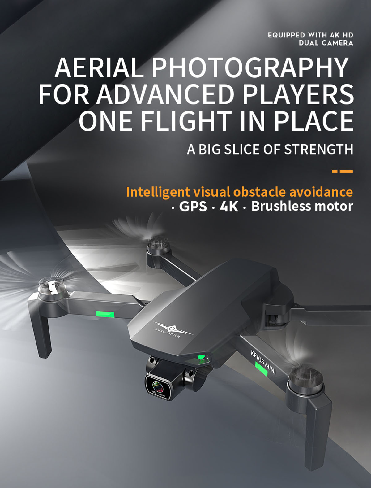 KF105 Drone 4K HD Camera GPS Brushless EIS Anti-Shake Photography Professional Image Transmission Foldable RC Quadcopter