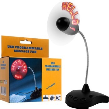 Programmable LED Message Fan by USB power