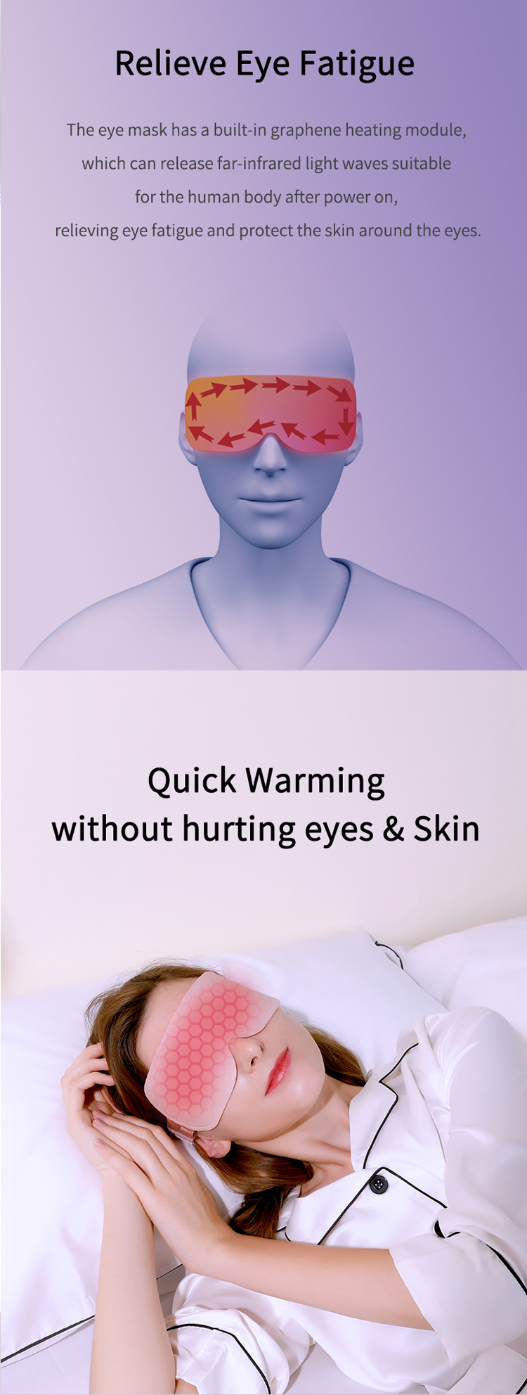 Penutup mata harga yang baik dengan fungsi pemanasan yang baik tidur pemanasan mata