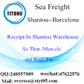 Shantou Port LCL Consolidation to Barcelona