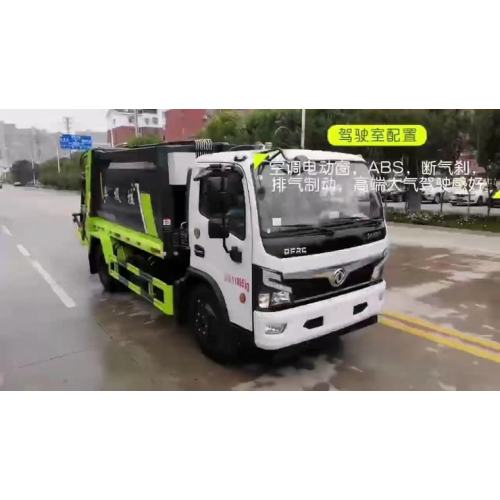 Capacidad de carga trasera de Dongfeng Compactador de basura camión
