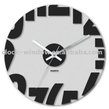 glass wall clock