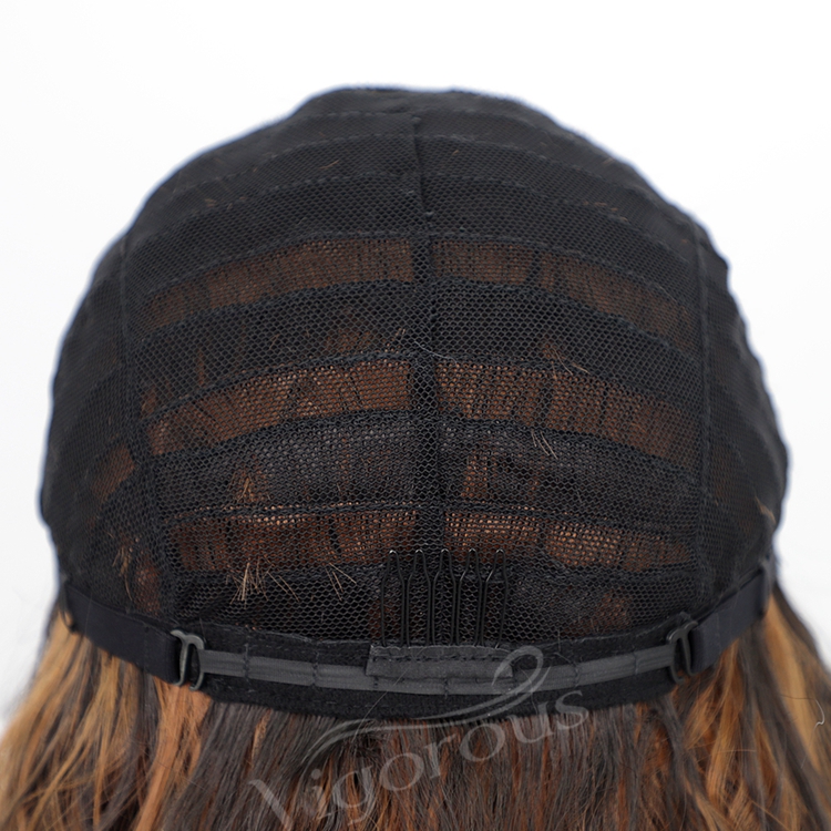 Top Quality Cheap Wholesale Body Wave Mix Middle Part U Lace Frontal Synthetic Fiber Hair For Black Women Lace Front Wig