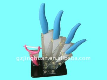 6 pieces ceramic kitchen knive set with ABS handle