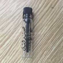 Printed 1ml mini samples perfume vials glass bottles with long applicator