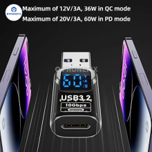 Digital Display Type-C USB 3.2 Mobile Phone Laptop Adapter