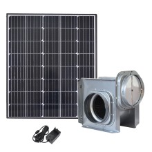 ECO Solar Vent: Greenhouse Ceiling Centrifugal Fan for Home Ventilation
