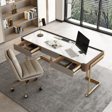 Modern Luxury Sintered Stone Executive Office Desk Set for Home and Office
