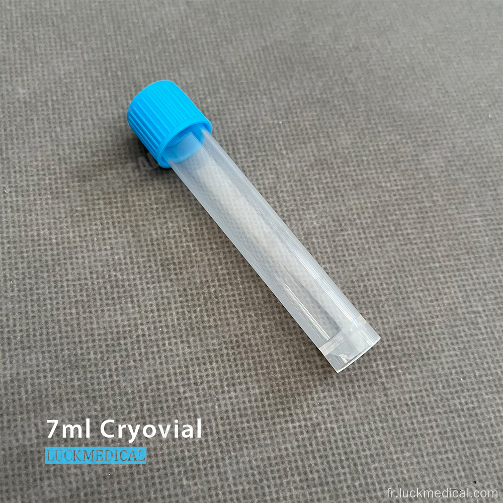 7 ml de tube en plastique cryogénique FDA