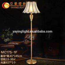 brass standing lamp with shade,decorative parlor brass floor lamps 2016 new design