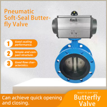 Pneumatic Soft-Seal Flanged Butterfly Valve