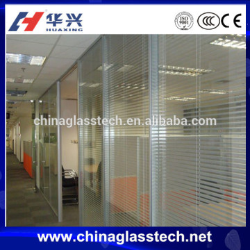 Size customized modern tempered glass interior doors with glass inserts