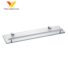 Modern Bath Storage Rack - Chrome Glass Shelf Bathroom Glass Wall Shelf