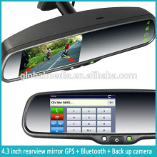 Fashion and smart GPS navigation car rear view miorror with igo genuine map and Bluetooth
