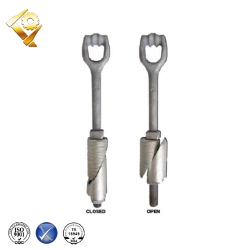 ground screw anchor rod for line fitting