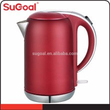 Red coating SS kettle 1.5L cordless kettle