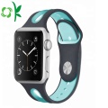 Correias dobro do silicone de Iwatch do esporte dos homens / mulheres da cor