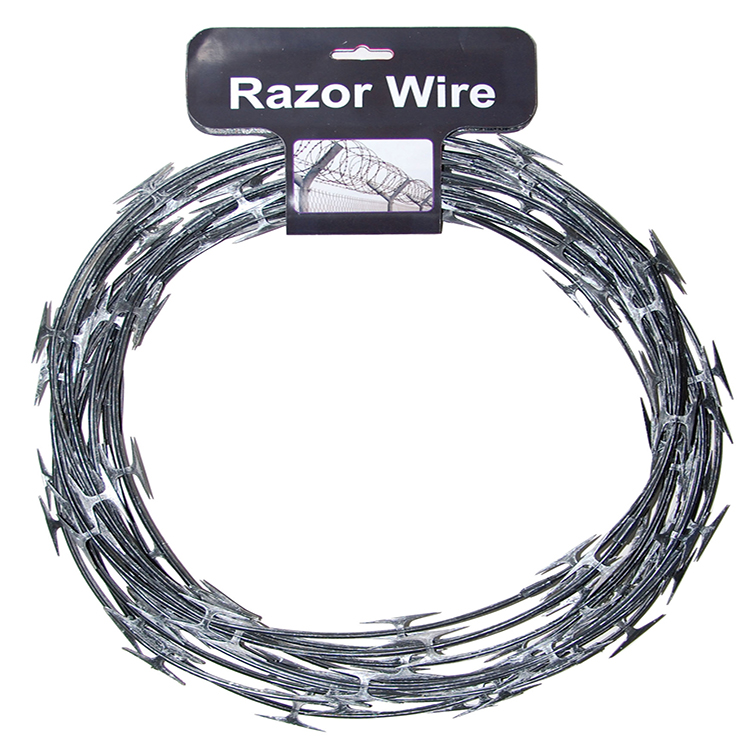Razor barbed wire meshes