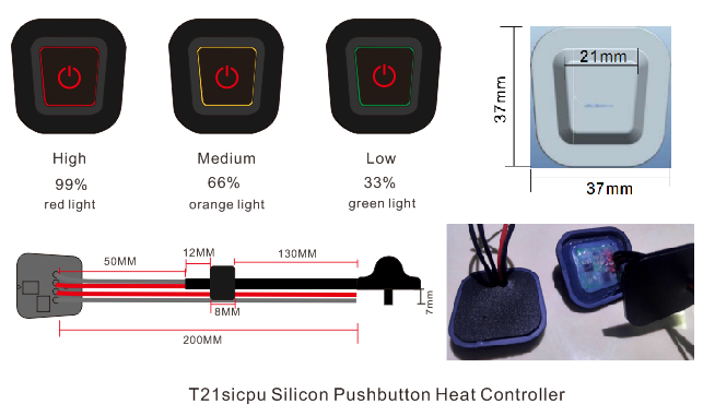 T21sicpu silicon pushbutton heat controller