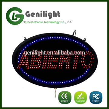 ABIERTO LED Sign Oval Shape Spanish ABIERTO LED Sign Board