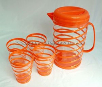 Plastic Bottle Set Which Include 4 Cups