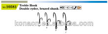 treble hook,double ryder,brazed shank