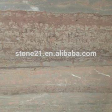 Red wood marble slabs, wooden vein marble slabs in stock