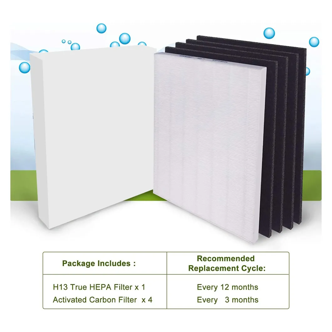 Home H13 HEPA Filters Winix Replacement Filter D4 1712-0100-02 1712-0100-00 with Activated Carbon Pre Filter for Winix D480 Air Purifier