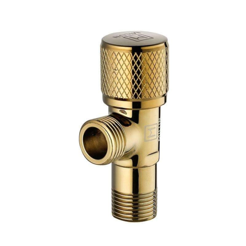 High quality standard brushed nickle 90 degree water angle stop check valve