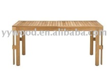 wooden outdoor dinner table
