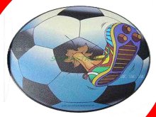 Unique Football Printing Wrist Rest Computer Round Customize Mouse Pads For Office, Home