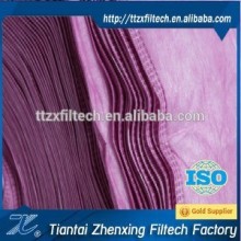 Nonwoven glass fiber synthetic fiber media six bag pocket filter