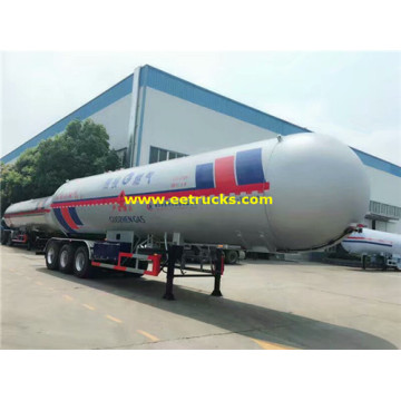 Remolques del tanque de gas de propano Tri-axle 62 CBM