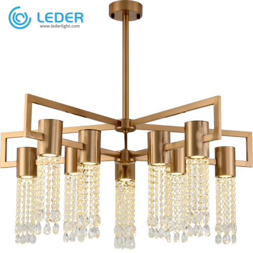 LEDER Beaded okirikiri Chandelier ọkụ