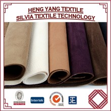 Polyester Leather With Real Cow Split for Sofa , Suede Base Synthetic Leather